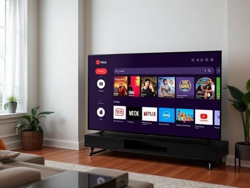 Smart TV showing a streaming apps home screen